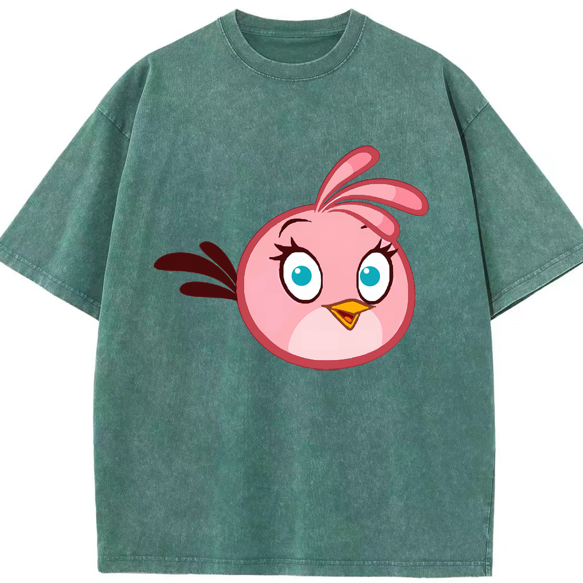 （画像用） Angry Birds アングリーバード 綿100% ヴィンテージ風 半袖Tシャツ（フロントプリント）